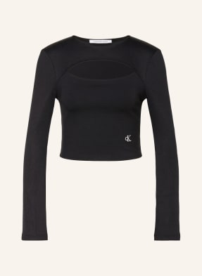 Calvin Klein Jeans Cropped long sleeve shirt with cut-out