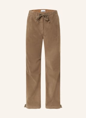 GANNI Wide leg trousers made of corduroy