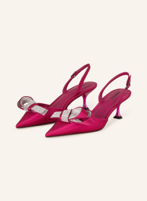 Lola Cruz Slingpumps mit Schmucksteinen