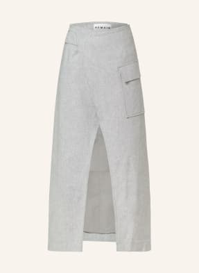 REMAIN Skirt in wrap look with linen