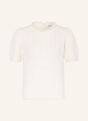 SANDRO Dzianinowa koszulka z ozdobnymi perełkami