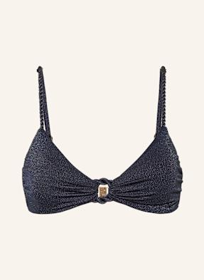 Seafolly Bralette-Bikini-Top Poolside Mit Glitzergarn blau