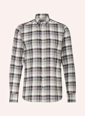 Stenströms Flanelová Košile Slimline Fit šedá / režná / hnědá
