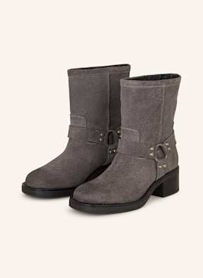 Mrs & Hugs Biker Boots grau