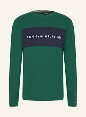 Tommy Hilfiger Pohodlné Domácí Tričko zelená / tmavě modrá