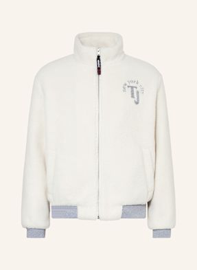 Tommy Jeans Plyšový Blouson krémová / šedá