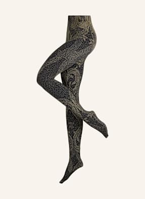 Wolford Punčocháče Metallic Jacquard 7125 black/gold