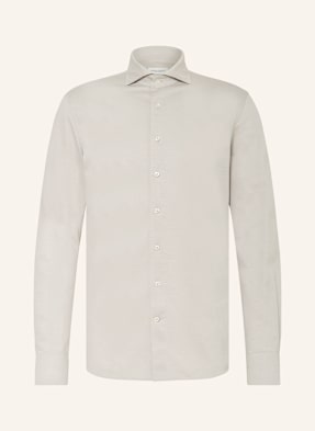Profuomo Košile Japanese Knitted Slim Fit béžová