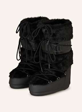 Moon Boot Moon Boots Icon Faux Fur černá