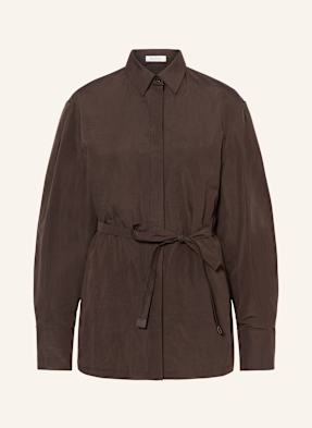 Max Mara Hemdbluse Affari Mit Leinen Und Seide braun