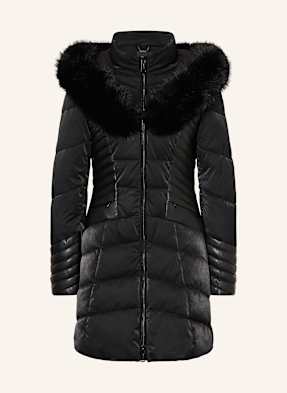 Guess Steppjacke New Oxana Im Materialmix Mit Abnehmbarem Kunstfell schwarz