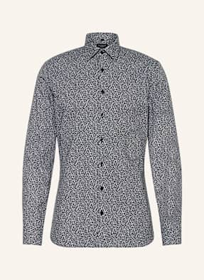 Olymp Košile No. Six Super Slim černá / šedá / bílá