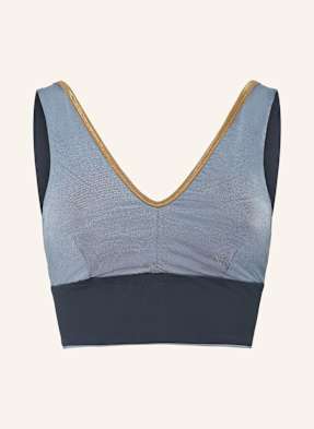 Mymarini Oboustranný Bustier Horní Díl Bikin Yoga Top Shine černošedá