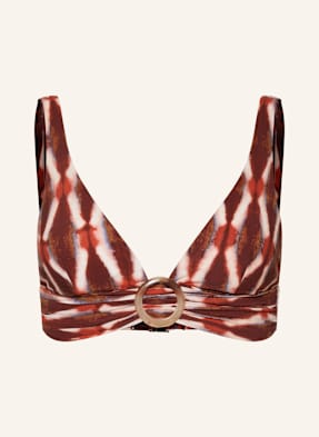 Maryan Mehlhorn Bralette Horní Díl Bikin Sanguine tmavě červená / červená / režná
