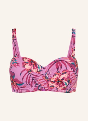 Lidea Horní Díl Bikin S Kosticemi Tropic Radiance růžová / zelená / fuchsiová