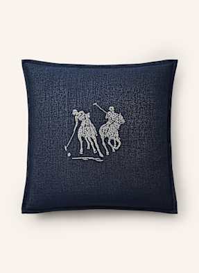 Ralph Lauren Home Dekorační Polštář Griffith Ze Lnu tmavě modrá / stříbrná