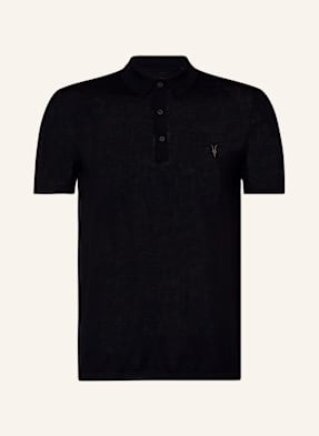 Allsaints Úpletová Polokošile Mode Merino Z Merino Vlny černá