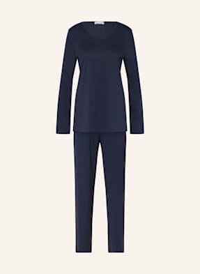 Hanro Pyžamo Cotton Silk tmavě modrá