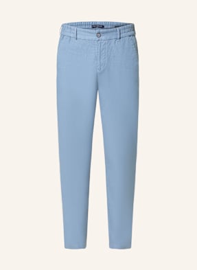 Strokesman's Chino Extra Slim Fit Mit Leinen blau