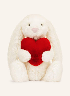 Jellycat Plyšový Zajíc Bashful Bunny With Heart krémová