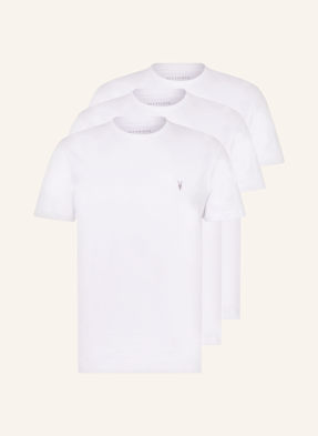 Allsaints Sada 3 Triček Brace Ss bílá