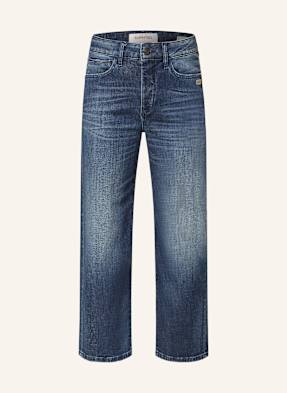 Gang Straight Džíny 94jul Cropped 7858 worn rough denim
