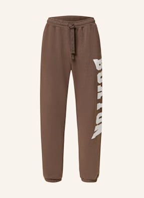 Cole Buxton Kalhoty V Joggingovém Stylu hnědá / bílá