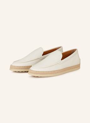 Tod's Loafer Gomma Rafia weiss