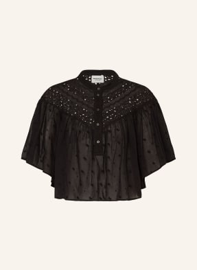MARANT ÉTOILE Shirt blouse SAFI with 3/4 sleeves and broderie anglaise