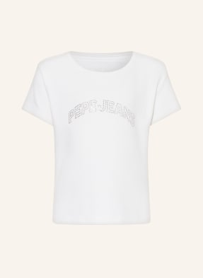 Pepe Jeans T-shirt z obszyciem ozdobnymi kamykami