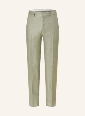 BOSS Suit trousers LENON regular fit with linen