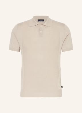DIGEL Knitted polo shirt DAMY with linen