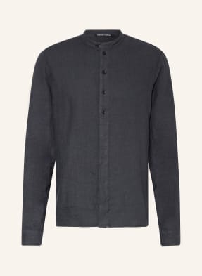 hannes roether Linen shirt TU29BS regular fit with stand-up collar