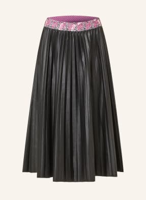 miss goodlife Pleated skirt LOVE AND FLOWERS in leather look