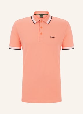 Boss Piqué-Poloshirt Paddy Curved Regular Fit orange