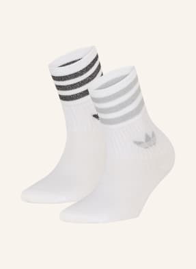 adidas Originals 2er-Pack Socken MID-CUT GLITTER CREW mit Glitzergarn