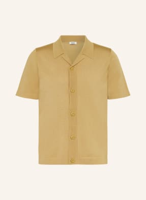 SANDRO Dzianinowa koszula z klapami extra slim fit