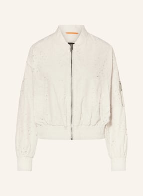 BOSS Bomber jacket PRODERY in broderie anglaise
