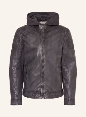 gipsy Leather jacket GMNEMEI with removable trim