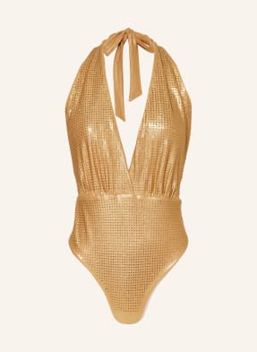 GOLDBERGH Halter neck-swimsuit POSIE with decorative gems