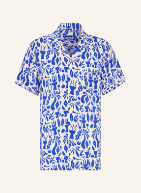 arrels BARCELONA Resort shirt BLUE TULUM × ALEJANDRA ANGLADA comfort fit