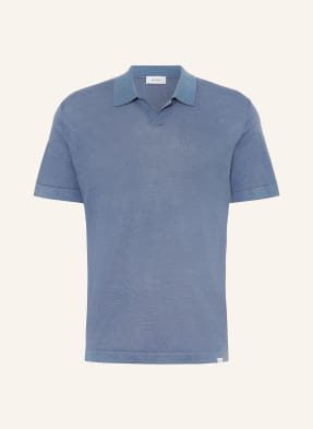 LES DEUX Knitted polo shirt EMMANUEL in linen
