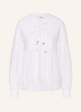 Pepe Jeans Shirt blouse DANAE with broderie anglaise and ruffles
