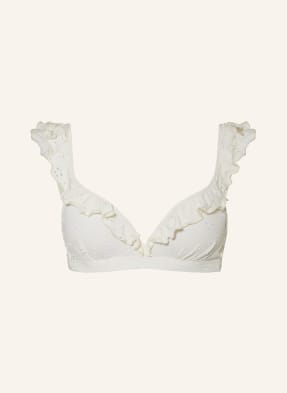BEACHLIFE Underwired bikini top WHITE EMBROIDERY