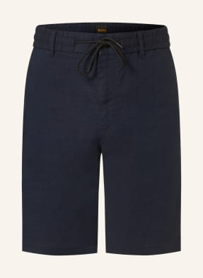 BOSS Chino shorts tapered fit with linen