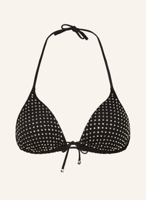 GUESS Triangle bikini top with decorative gems
