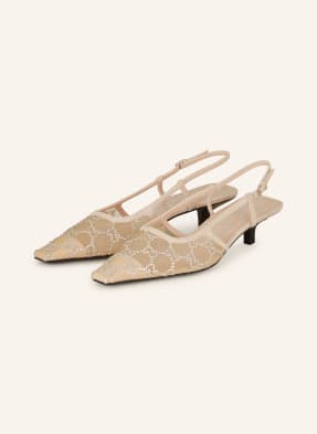 GUCCI Slingback pumps with decorative gems
