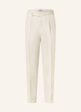 BOSS Suit trousers PERIN relaxed fit with linen