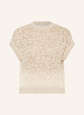 PESERICO Knit shirt with sequins and glitter thread
