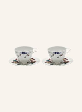 SERAX Set of 2 espresso cups MARNI ANEMONE MILK with saucers